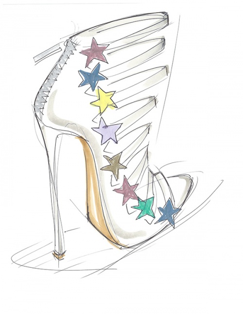 Sketch for Katy Perry Footwear, courtesy of Global Brands Group